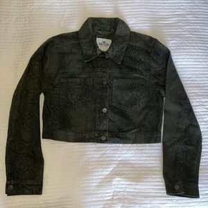Snake Print Jean Jacket